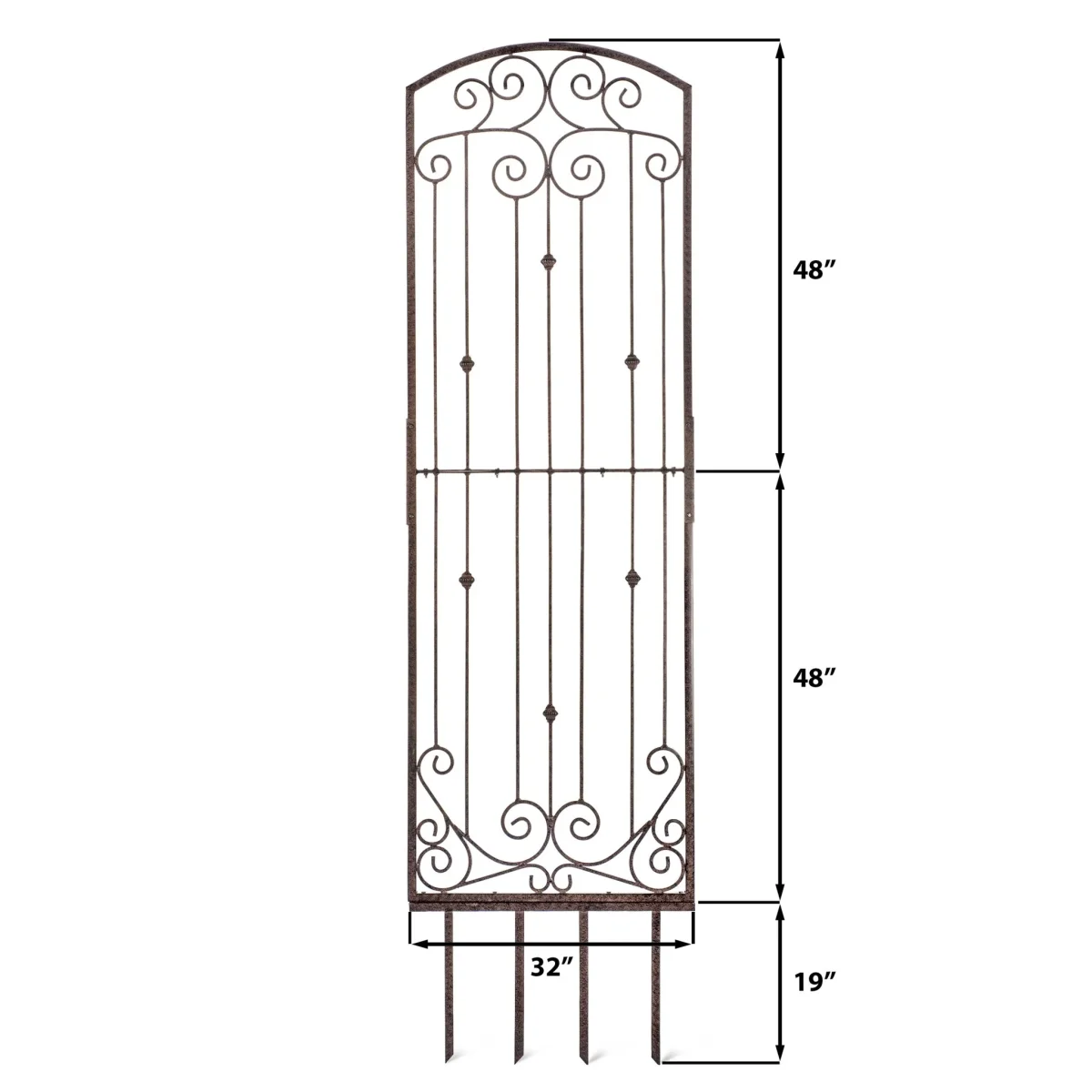 H Potter Lenox Estate Trellis - 8ft Tall Iron Garden Trellis - Freestanding Screen - Image 3