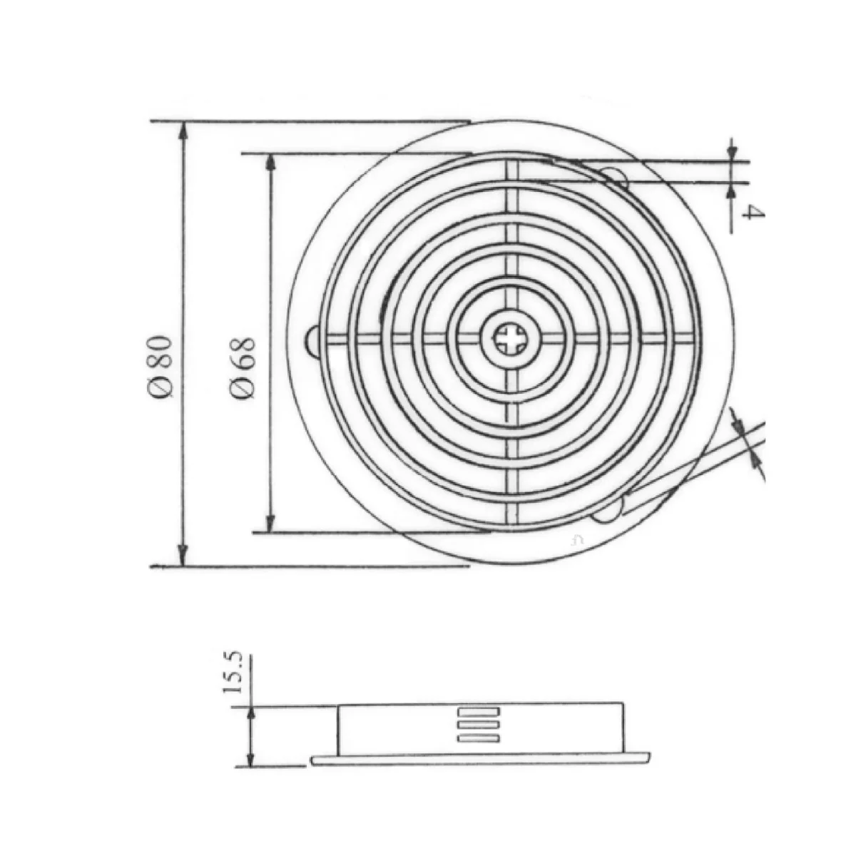 Anthracite Grey Plastic 70mm Round Soffit Air Vents - Image 4